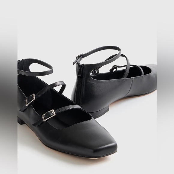 NEW IN BOX Quince Italian Leather Strappy Ballet Flats - Picture 4 of 11